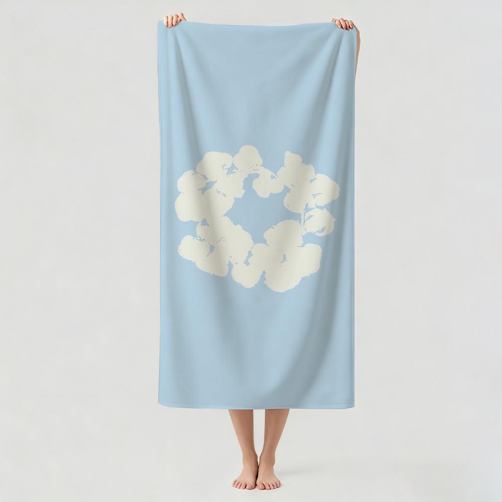 Print D-Denim T-Tear Towel Drying Bath Towel Applicable To Light Swimming Camping Yoga Beach Out