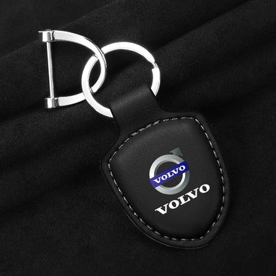 Leather Car Keychain Key Ring Pendant Lanyard Gifts For R Design XC90 XC60 S60 V40 XC40 V60 S40 XC70 C30 C40 S70 Accessory
