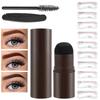 Sada na tvarování obočí Pudrový make-up na úpravu obočí 10 opakovaně použitelných šablon na obočí