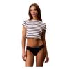 Calvin Klein Womens/Ladies Striped Fitted Crop T-Shirt