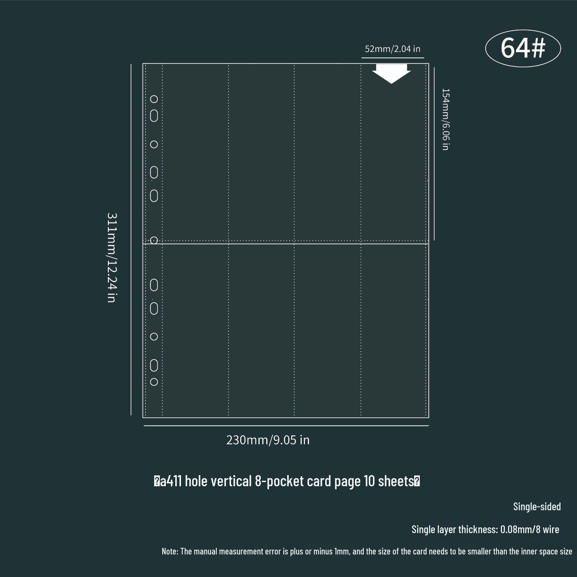 

A4 Card Album Pages for Pokemon & Ultraman - 9-Pocket Binder Collection