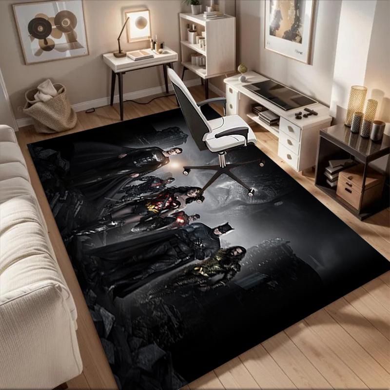 Justice League Movie Poster Wall Art Print Office Mat Home Decor Office Desk Chair Rugs Chair Carpet for office Chair Mat Gift For Halloween