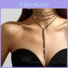 Collier Pendentif Géométrique Pour Femmes Avec Cristaux Étincelants Et Design Multicouche Pour un Look Tendance