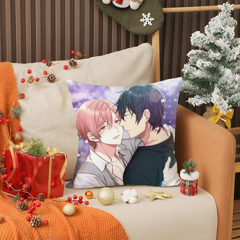 Loving Romantic 10 C-Count Pillow Case Anti-dustmite Pillow Invisible Zipper Silky Short Plush Sofa Cushion Cover