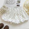 Girls Summer Polka Dot Chiffon Vest With 3D Flower And Bud Shorts Princess Two Piece Set