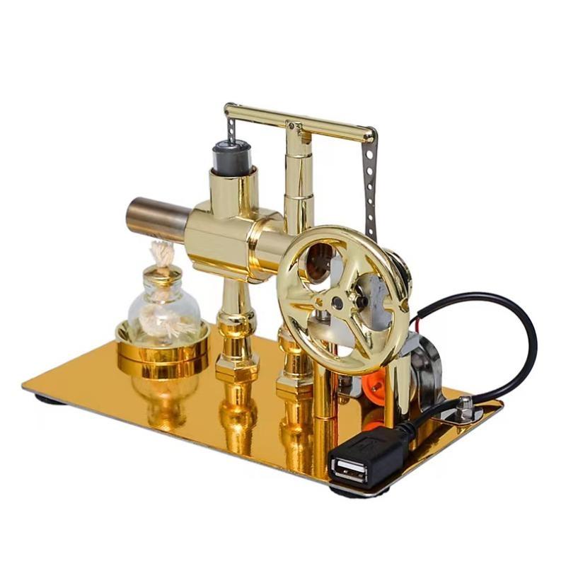 Aer un singur cilindru Stirling Motor Generator Fizica Popular Science Productie Invenție Colecție