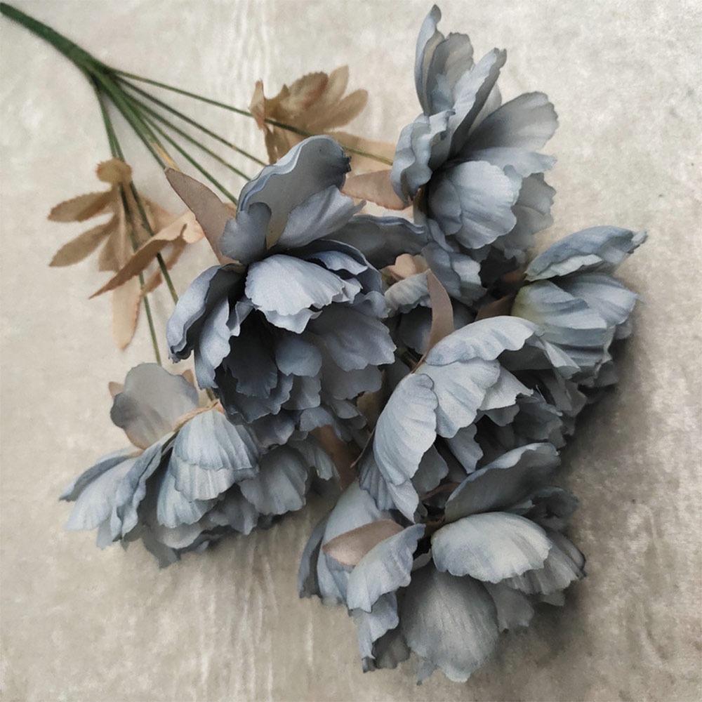 

Multicolor Artificial Flower Peony 9 Heads Simulation Floral Bouquet Home Decoration синій