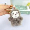 Latest Simulation Panda Doll Stuffed Animal Style Key Ring Lifelike Sloth Keychain Pendant Plush Toys Gifts Bag Charm Doll Keychain
