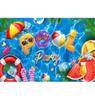 Summer Pool Swimming Circle Flamingo Theme Banner Background, Children's Birthday Party, Home Decoration Photography Background