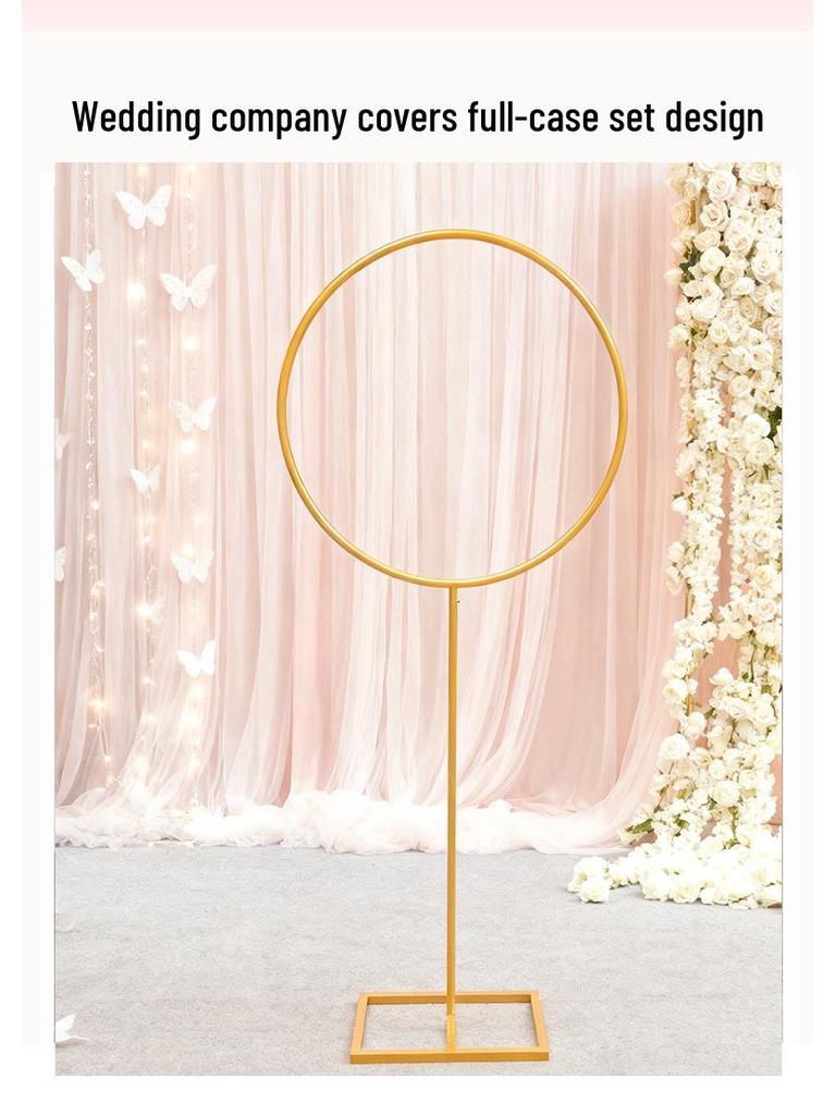 Festival Stage & Wedding Decoration: Wrought Iron Hollow Round Bracket