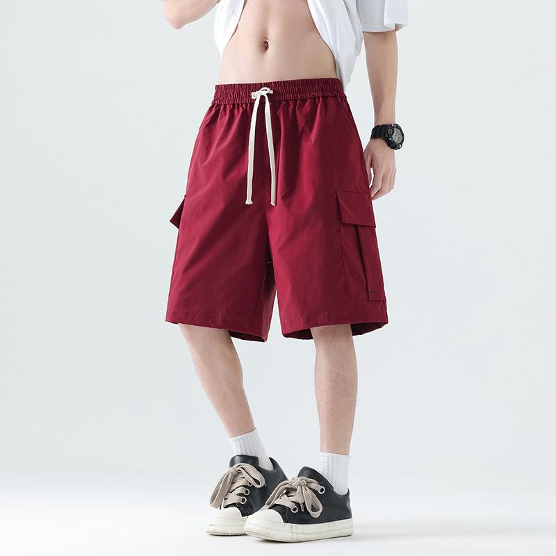 Pracovní oděvy, Kraťasy s více kapsami, Pánské párové pětičtvrteční kraťasy, Pánské plážové kalhoty, Outdoorové strečové rychleschnoucí kraťasy z ledového hedvábí