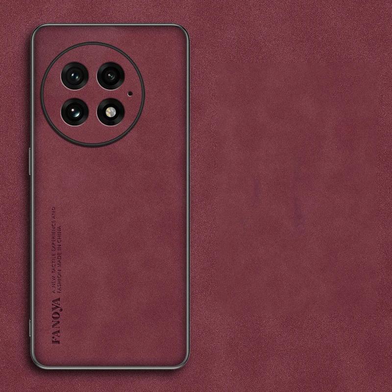 Luxury Leather Silicone Hard Frosted Back Case for OnePlus 13 12 11 NORD4 ACE 4 3 V Pro Shockproof Protection Phone Cover Shell