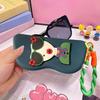 Multifunctional Portable Cute 1D Girl Silicone Sunglasses Case with Braided Lanyard Shockproof Eyeglass Protector for Women