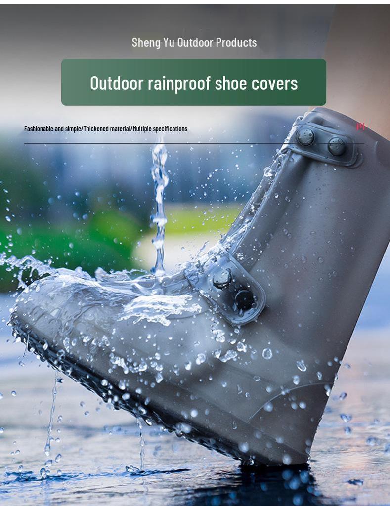 Waterproof Non-Slip Silicone Shoe Covers for Men and Women - Thickened Wear-Resistant Rain Boots