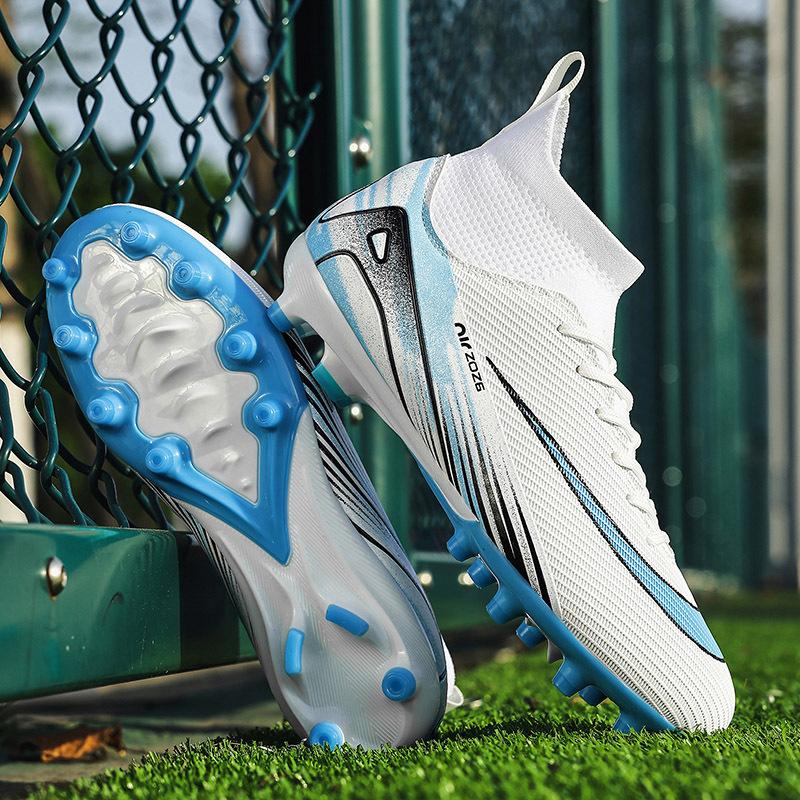 New foreign trade high-top football shoes adult AG long nails TF broken nails lawn training shoes football men and women