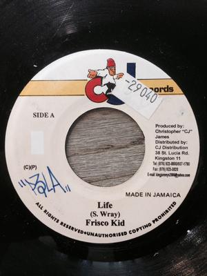 7inch Record FRISCO KID - Life NONE CJ Records Jamaica Reggae, Ska & Dub Used
