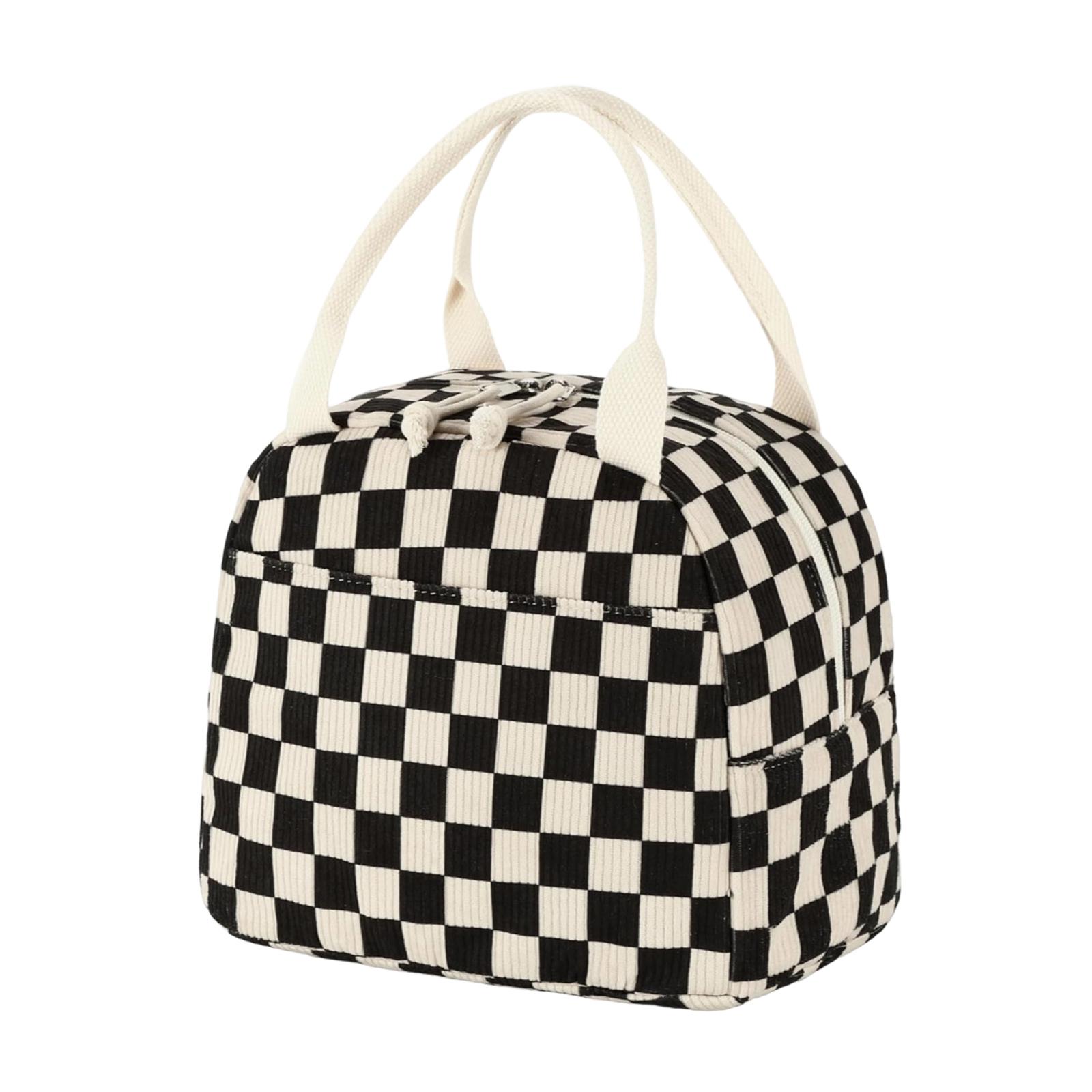 

Lunch Bag For Women Men Cute Corduroy Lunch Tote Bags Reusable Insulated Lunch Box Large Capacity Reusable Insulated Cooler For Work Picnic Or Travel One Size