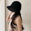 Japanese Style Wide Brim Straw Sun Hat Foldable Cute Strap Bucket Cap Breathable Sunscreen Cap For Women Female