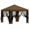 Garden Pavilion with Side Walls 3 X 3 M Taupe
