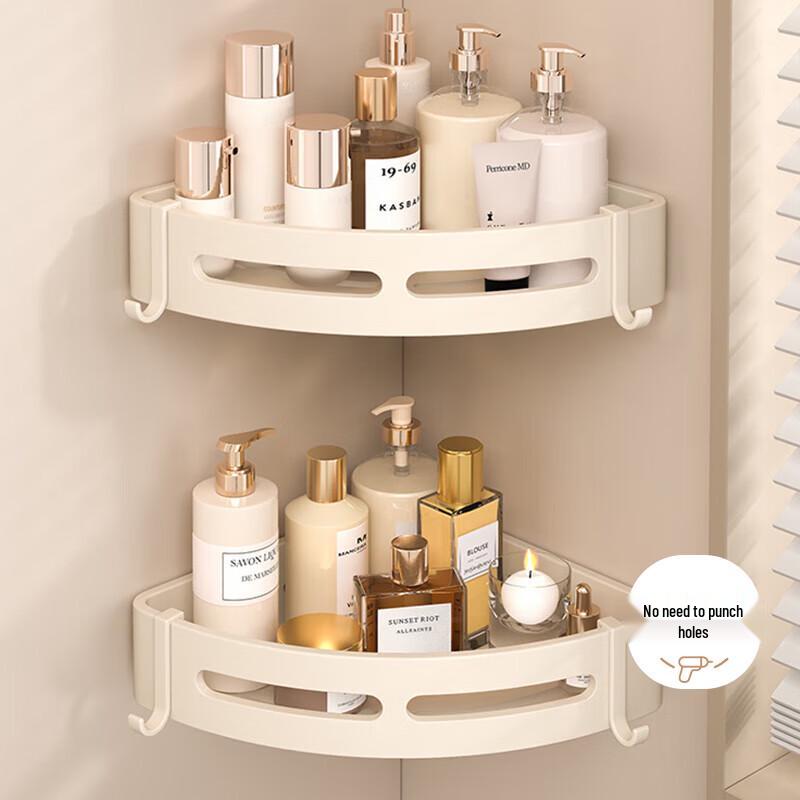 Mr. Tiger No-Drill Wall-Mounted Bathroom Corner Shelf