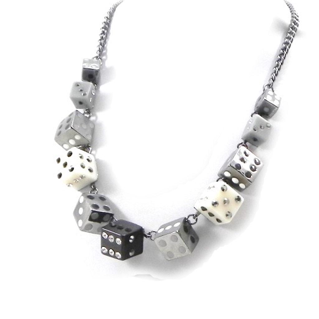 NOA [I2242] - Designer Necklace 'Sissi' Black Beige