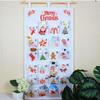 2025 Christmas Pocket Calendar Advent Christmas Storage Bag Wall Decor Hangable Fabric Calendar with Pockets for Classroom
