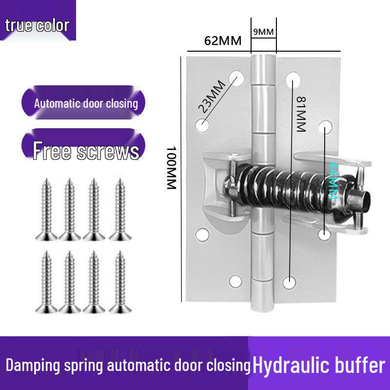 Automatic Door Closer: Multi-functional Invisible Spring Hinge with Buffer and Positioning Features