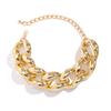 DIEZI Exaggerated CCB Big Chain Chunky Necklace For Women Party Gift Simple Fashion Plastic Statement Choker Necklace Jewelry