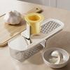 3-in-1 Groentesnijder Rasp Roestvrij Staal Voedselsnijder Snijmachine met Handbeschermer Julienne Puree Groente Voorbereidingsgereedschap