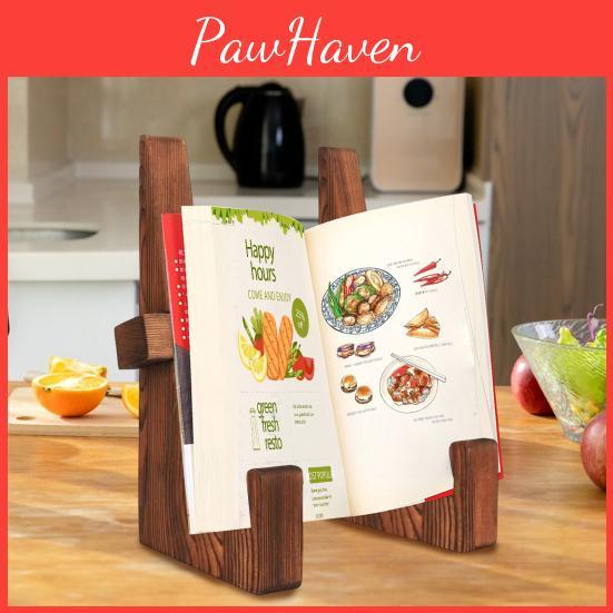 Counter Holder Kitchen Wooden Cookbook Recipe Stand High Stability Smooth Edge Burr Free