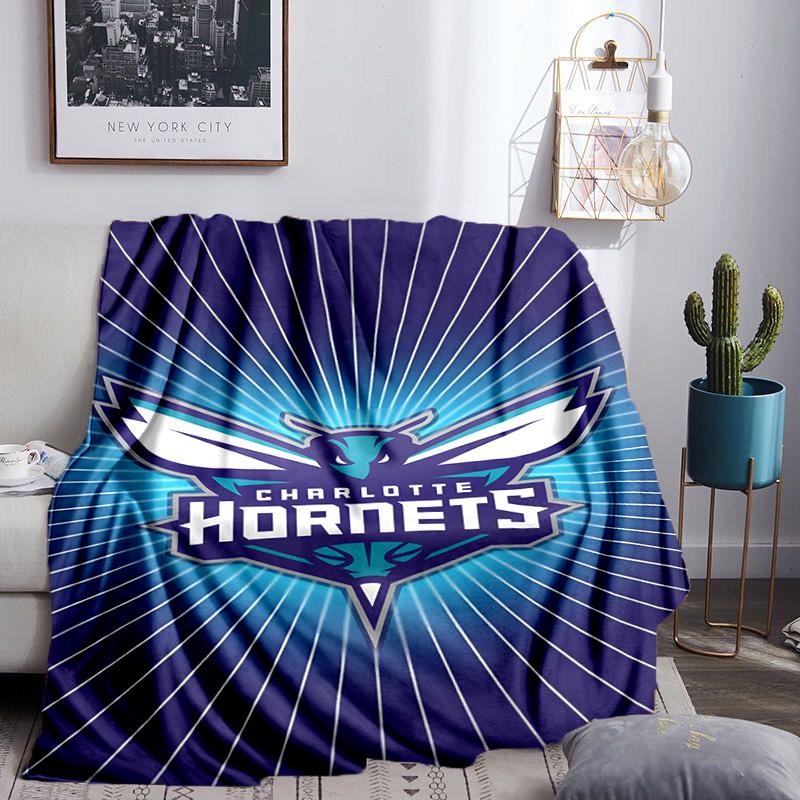 Charlotte-Hornets Logo Blanket Lightweight Flannel Bedding Blanket Perfect for Travel, Camping, Living Rooms, Offices, Sofas, Fan Christmas gift