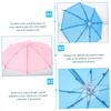 VICASKY Miniature Umbrellas, 1/12 Scale, Set of 2, Cute Toys for Kids, Fabric and Alloy Decor, Foldable, Dollhouse Decoration, Photography Prop