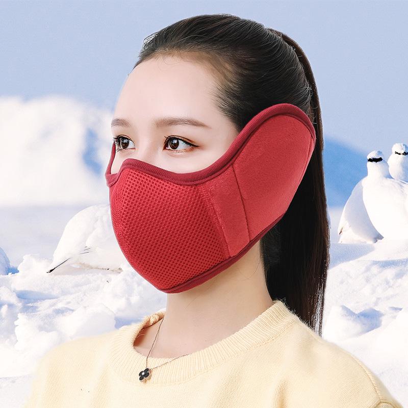 Adult Winter Warm Cycling Mask - Full Coverage Breathable Cotton Face Mask with Ear Protection
