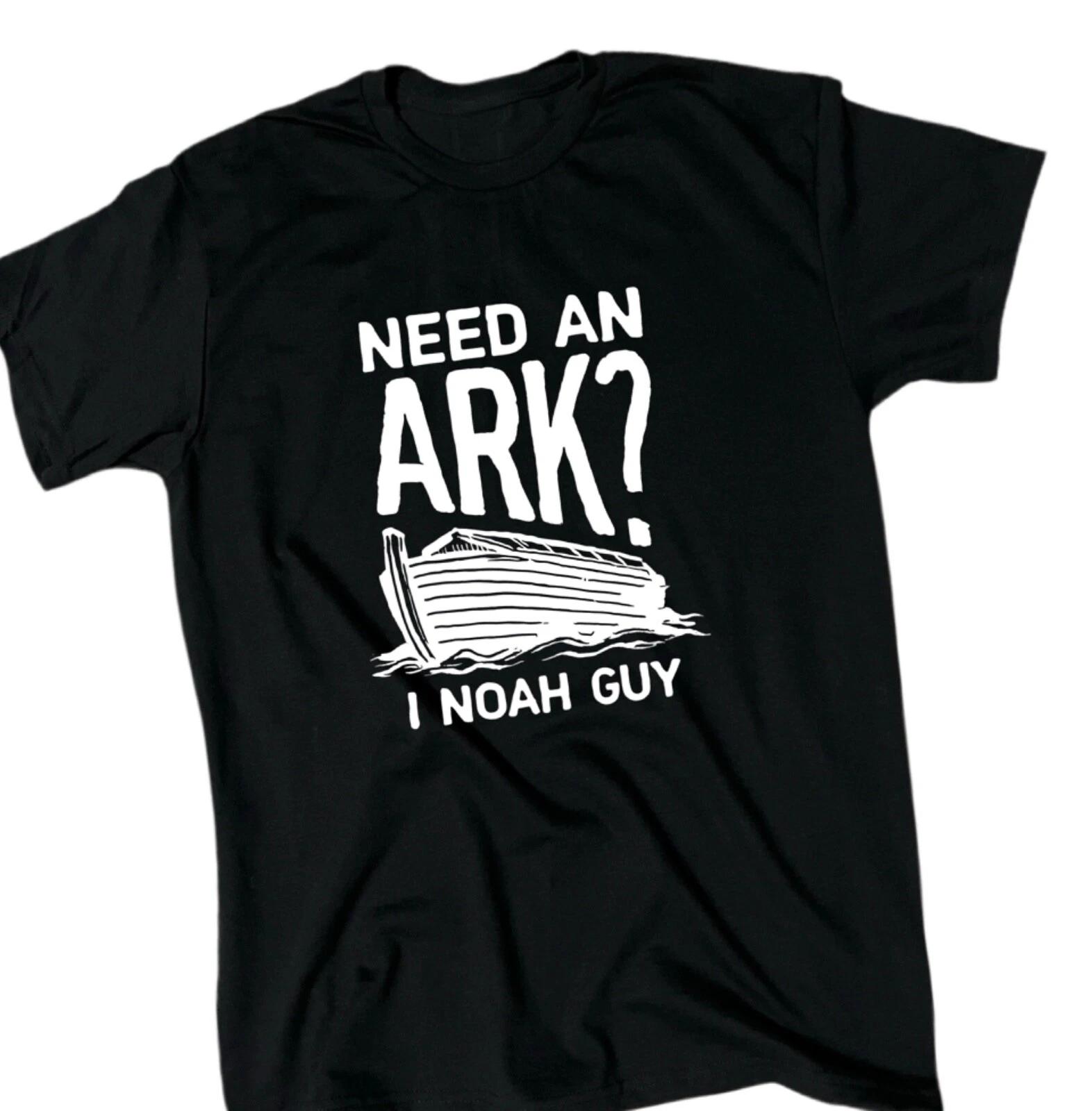 Need An Ark? I Noah Guy Men s T-Shirt - Bible Pun - Gift - Crew - Religious 2XL