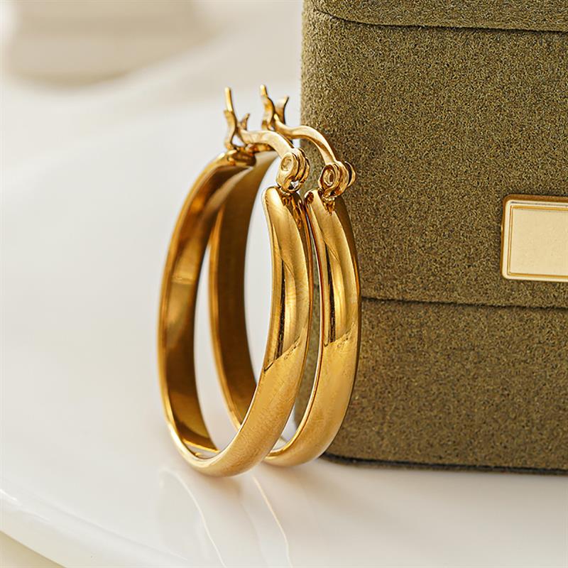 Xiaomi Huitan Stainless Steel Women Hoop Earrings Silver Color/Gold Color Fashion Party Wedding Versatile Accessories Elegant Jewelry