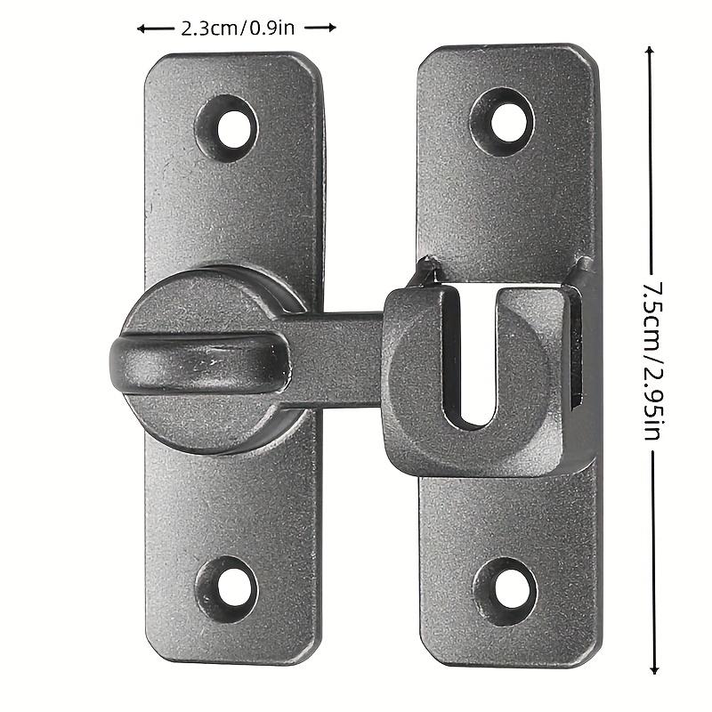 1pc Perforation-Free Door Buckle - Anti-Locking & Anti-Theft Heavy-Duty Aluminum Alloy & Stainless Steel Security Hardware, Sleek Metallic Finish