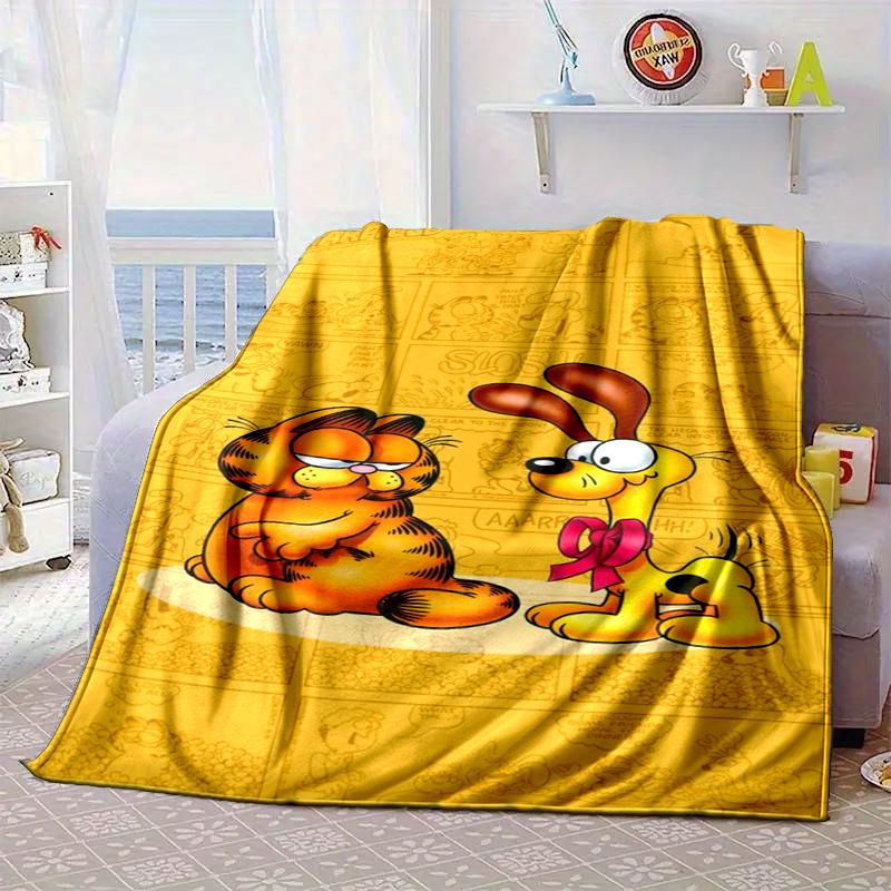 Garfi cat Valentine Heart Blanket Flannel Blanket for bed, sofa, Camping, Hiking, Picnic Essentials, gift for family Fan gifts