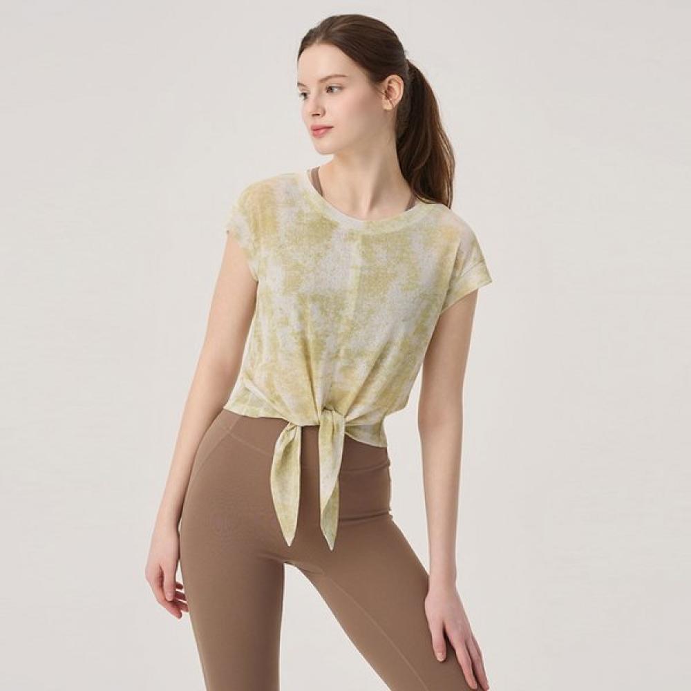 

HuiT Tie Dye FronT KnoT T shirT hTwTs5j08T LKA/S