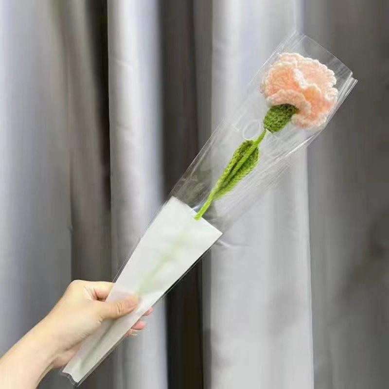 

43см Плетение Букет Гвоздики Ручной Работы Вязаный Крючком Шерстяной Цветок Гвоздики