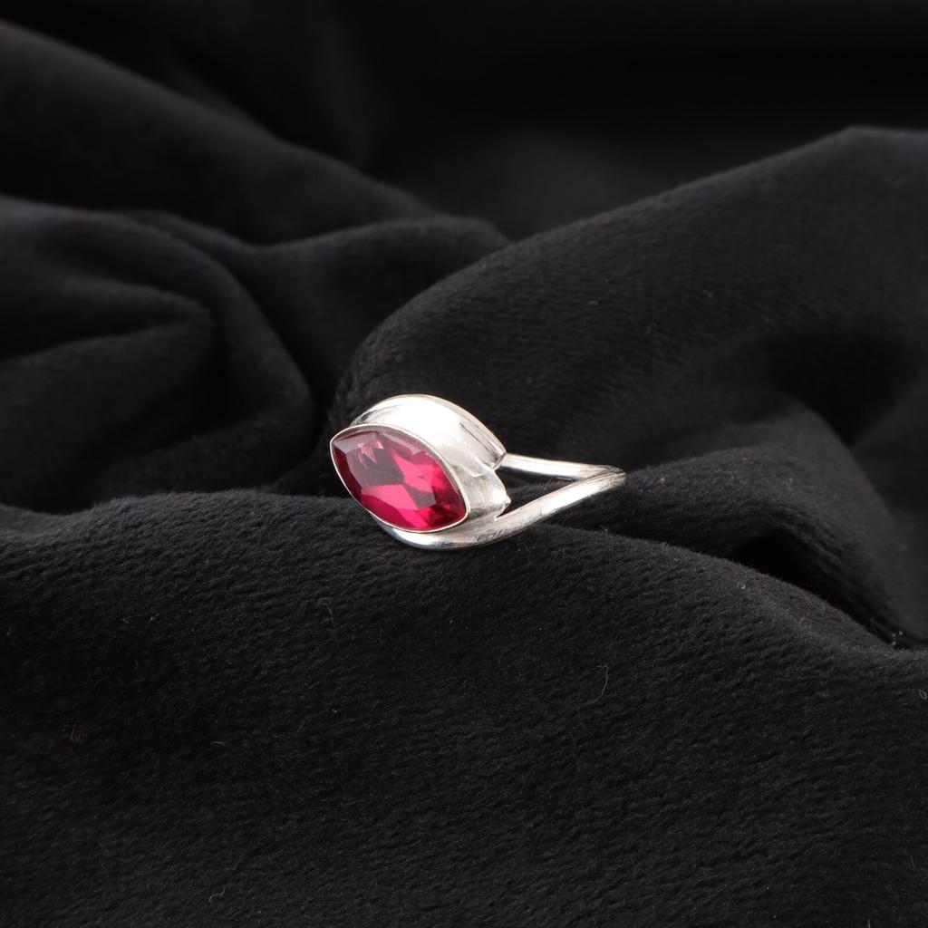 Pink Rubellite Gemstone 925 Sterling Silver Jewelry Handmade Ring Gift For Women RR-60-1