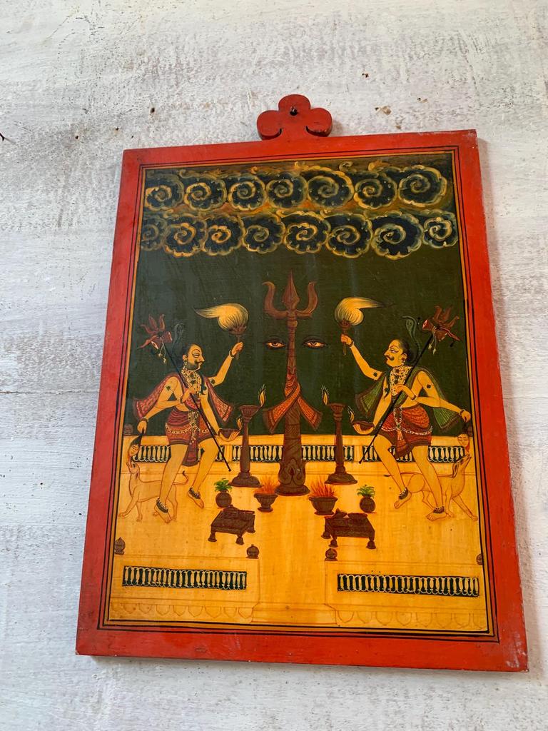 Rajasthani Miniature Painting: Indian Goddess Art, Temple Decor