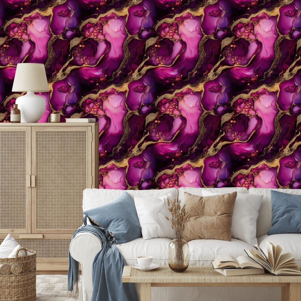 Ink wallpaper burgundy, purple, burgundy and plum 50x1000