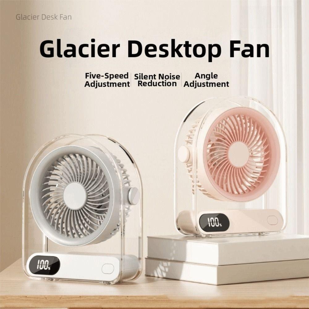 Silent USB Fan 5 Speed Mini Desk Cooling Fan Long Lasting Table Fan Home Office Use