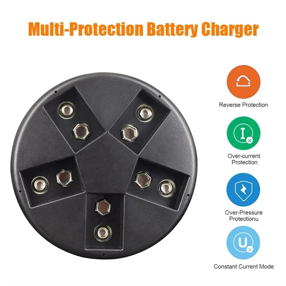 

Ni-MH Ni-CD Battery Rechargeable Batteries Charger Battery Charger 9V Battery Charger USB Charger білий