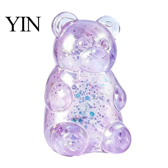 Bär Dekompressionsspielzeug Mini Klar Quetschspielzeug, Stressabbau Sitzender Sensorischer Ball Weich Dehnbar Zucker Fidget Partygeschenke Anti-Stress
