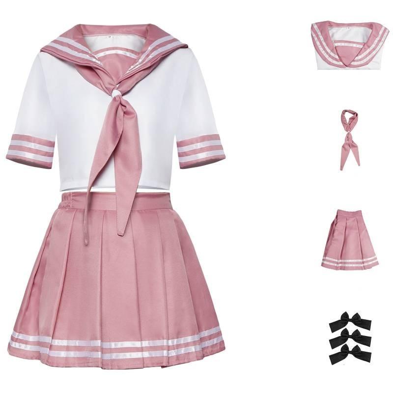 

Cosply Fateapocrypha Astolfo Fashion Simple Student Bow Sailor Dress Girl Style XXL