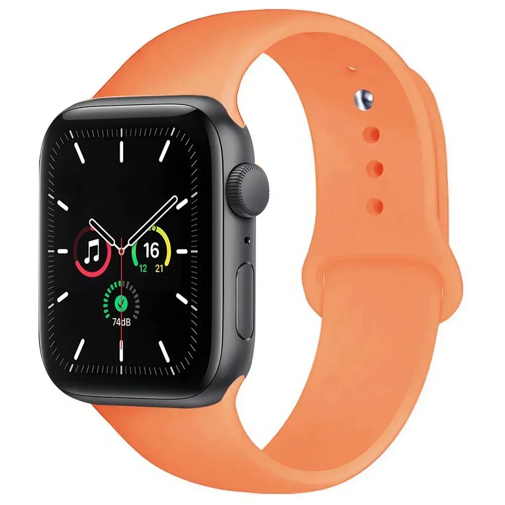 Silicone Band For Apple Watch straps 45mm 44mm 40mm 41mm 42mm-46mm sport bracelet iwatch series 8 7 6 5 4 3 SE 9 10 Ultra 2 49mm