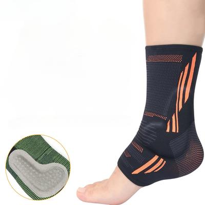 1Pcs Ankle Compression Sleeve for Women/Men,Ankle Brace with Silicone Gel, Toeless Compression Sock for Arch & Heel Pain Relief
