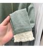 Women's German Velvet Lace Stand-Up Collar Long-Sleeve Shirt, Ideal for Spring, Autumn, and Winter.