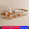 Golden Wall-Mounted Bathroom Storage Rack